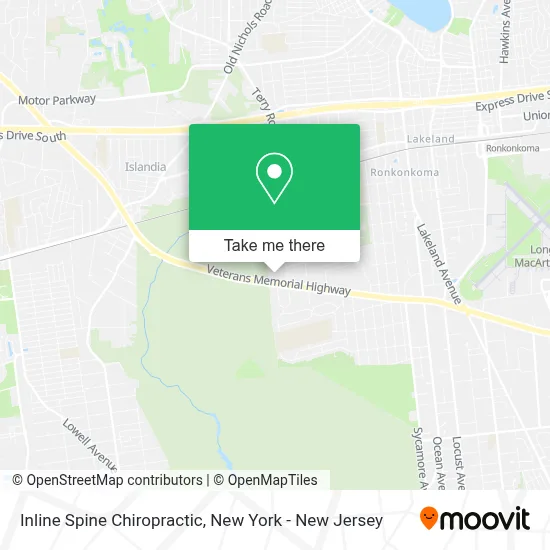 Inline Spine Chiropractic map