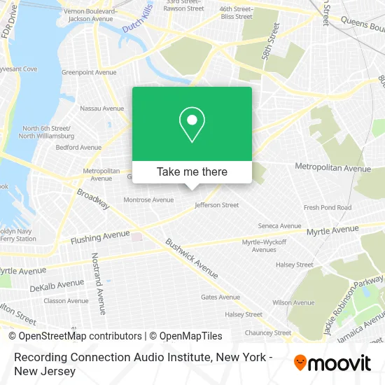Recording Connection Audio Institute map