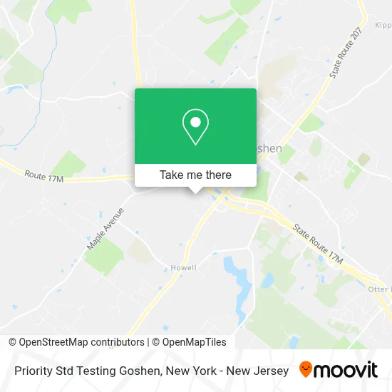 Priority Std Testing Goshen map