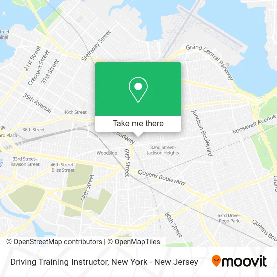 Driving Training Instructor map