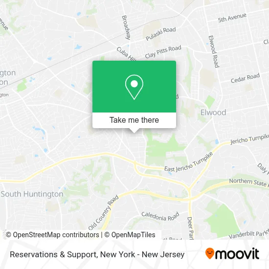 Reservations & Support map