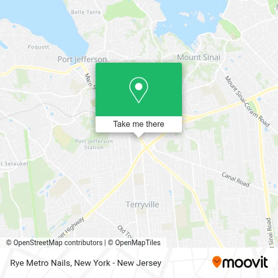 Rye Metro Nails map