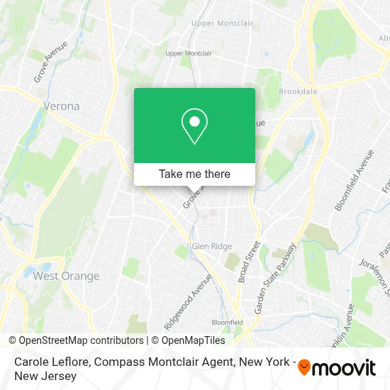 Carole Leflore, Compass Montclair Agent map
