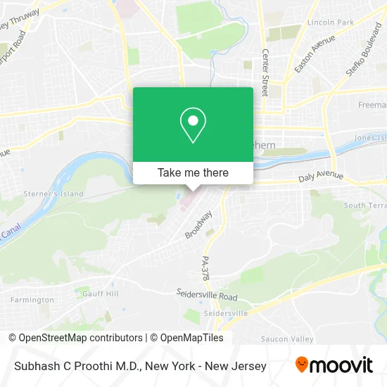 Subhash C Proothi M.D. map