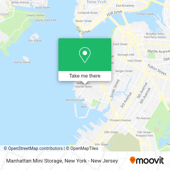 Manhattan Mini Storage map