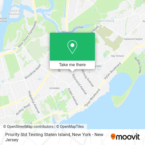 Priority Std Testing Staten Island map