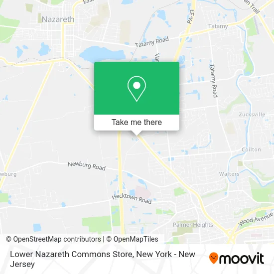Lower Nazareth Commons Store map
