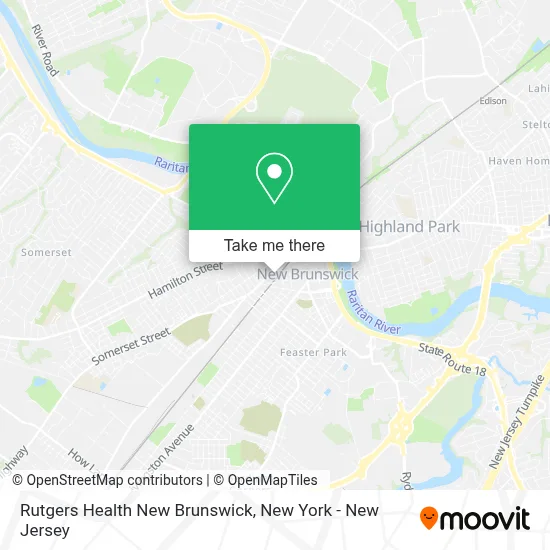 Rutgers Health New Brunswick map