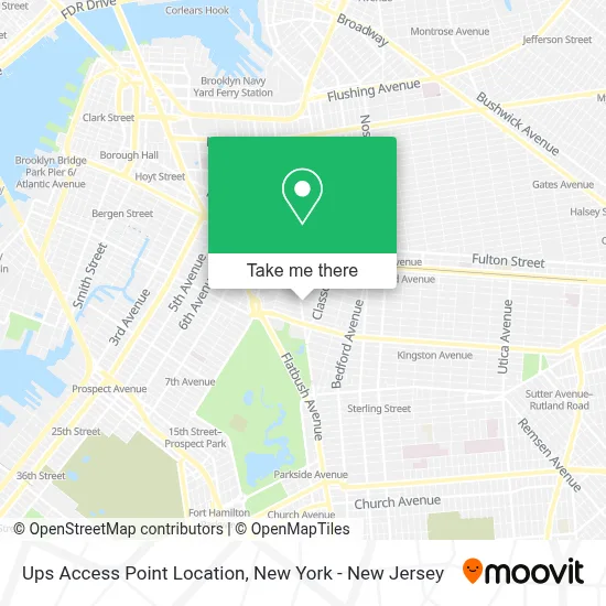 Ups Access Point Location map