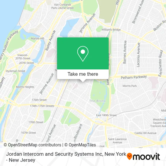 Jordan Intercom and Security Systems Inc map