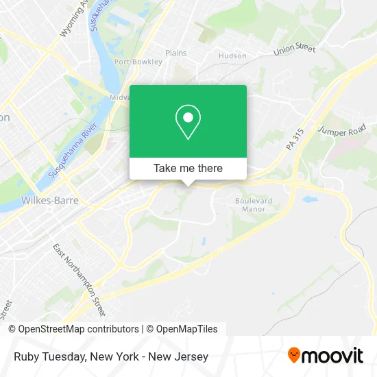 Ruby Tuesday map