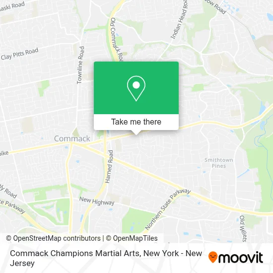 Commack Champions Martial Arts map