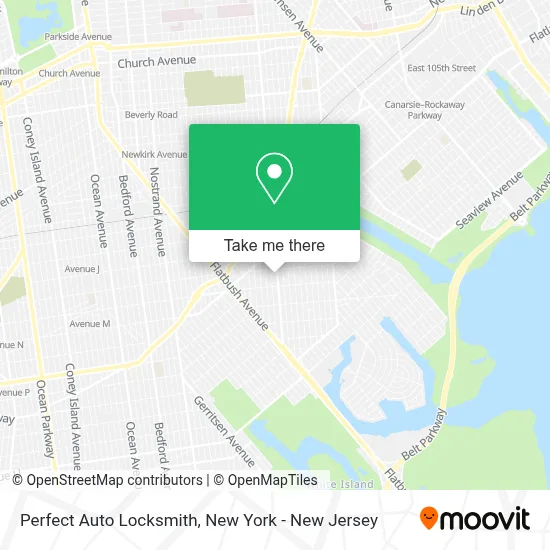 Perfect Auto Locksmith map