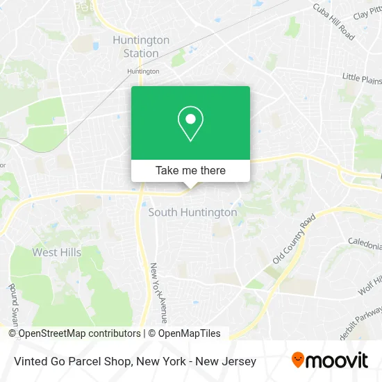 Vinted Go Parcel Shop map
