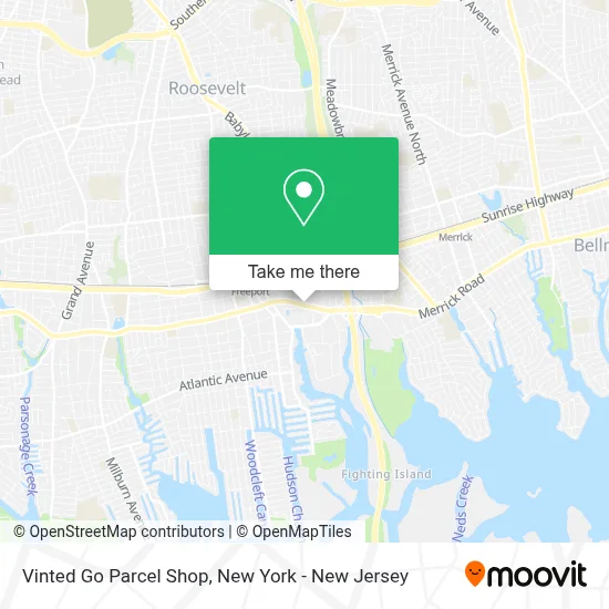 Vinted Go Parcel Shop map