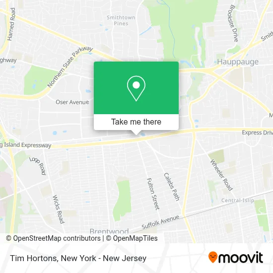 Tim Hortons map
