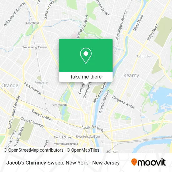 Jacob's Chimney Sweep map