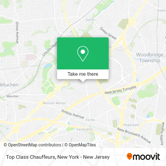 Top Class Chauffeurs map