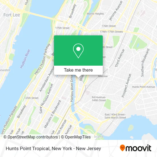Hunts Point Tropical map