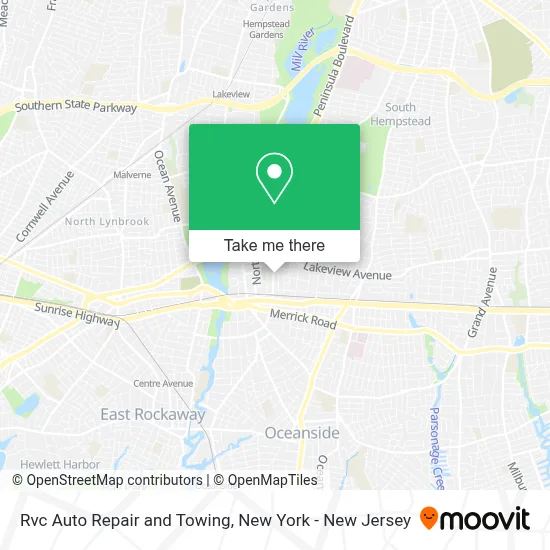 Rvc Auto Repair and Towing map