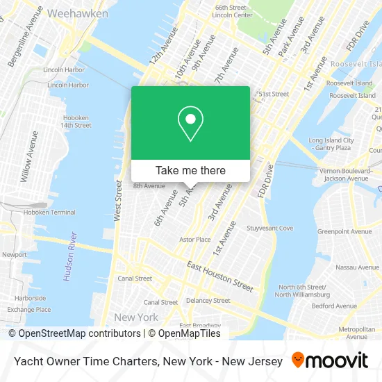 Yacht Owner Time Charters map
