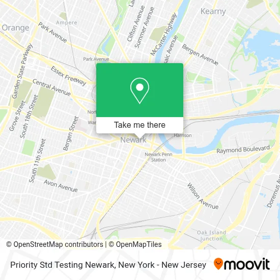 Priority Std Testing Newark map