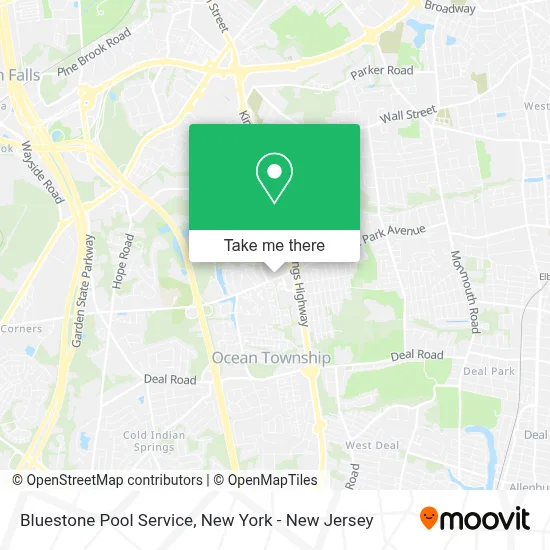 Bluestone Pool Service map