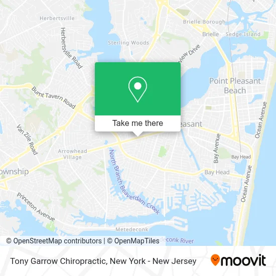 Tony Garrow Chiropractic map