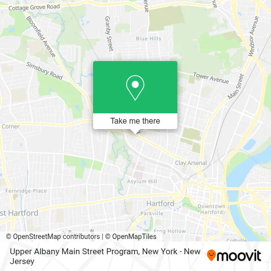 Upper Albany Main Street Program map
