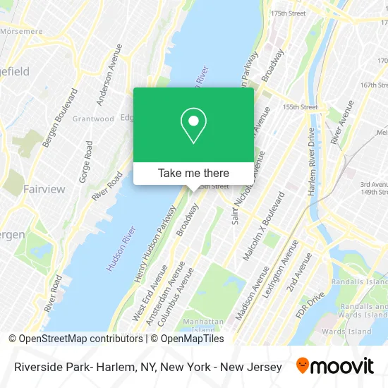 Riverside Park- Harlem, NY map