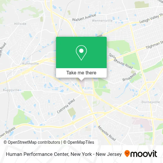 Human Performance Center map