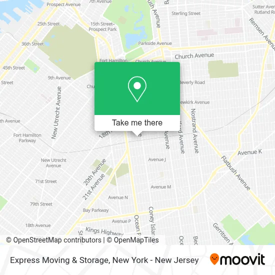 Express Moving & Storage map