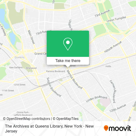 The Archives at Queens Library map