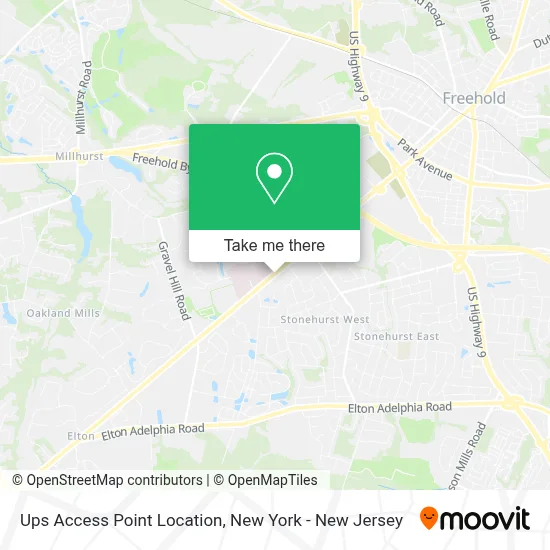 Ups Access Point Location map