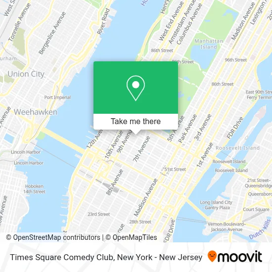 Times Square Comedy Club map