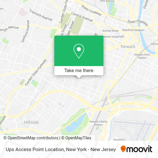 Ups Access Point Location map