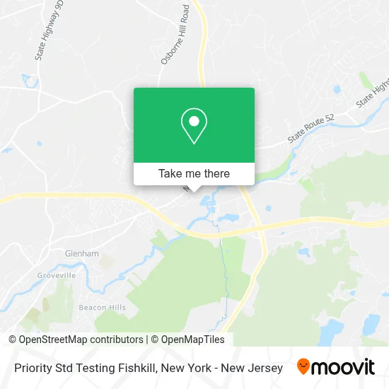 Priority Std Testing Fishkill map