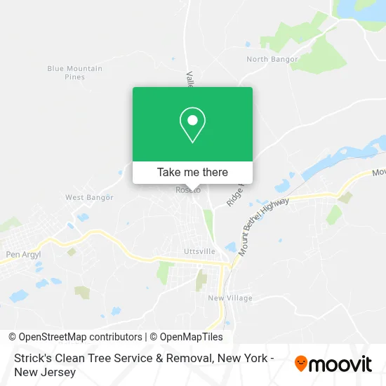 Strick's Clean Tree Service & Removal map