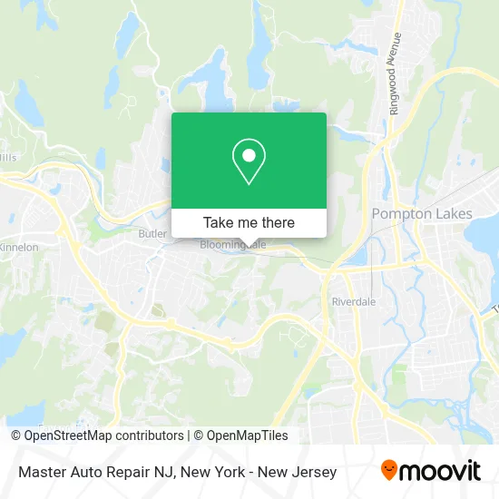 Master Auto Repair NJ map