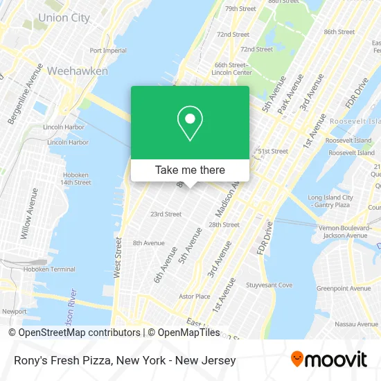 Rony's Fresh Pizza map