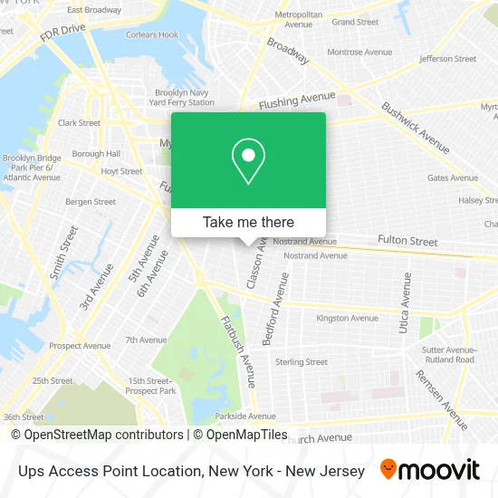 Ups Access Point Location map