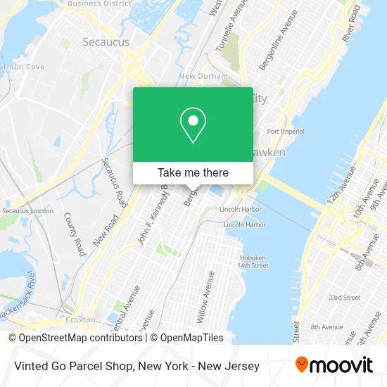 Vinted Go Parcel Shop map