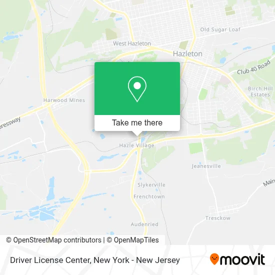 Driver License Center map
