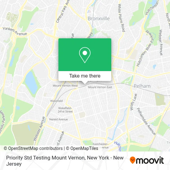 Priority Std Testing Mount Vernon map