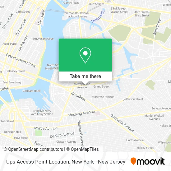 Ups Access Point Location map