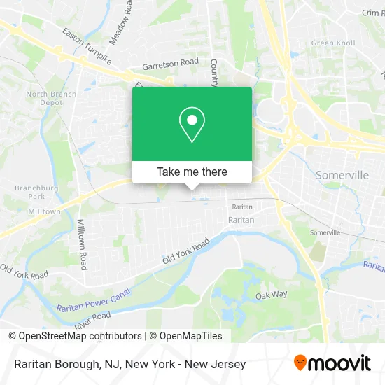 Raritan Borough, NJ map