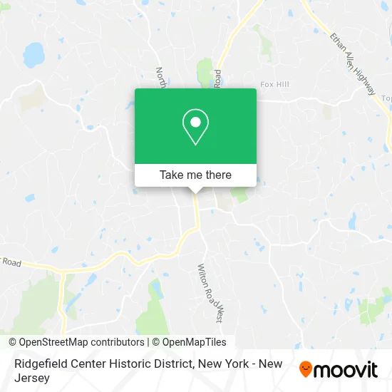 Ridgefield Center Historic District map