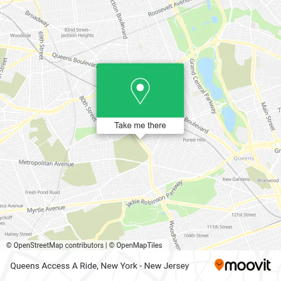 Queens Access A Ride map