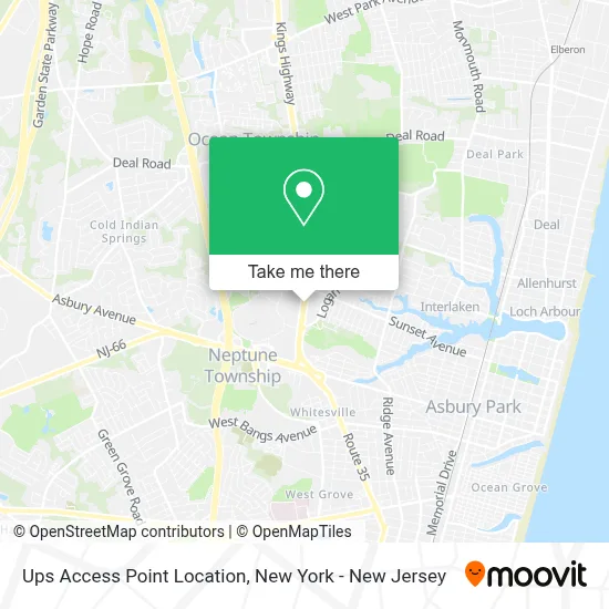 Ups Access Point Location map