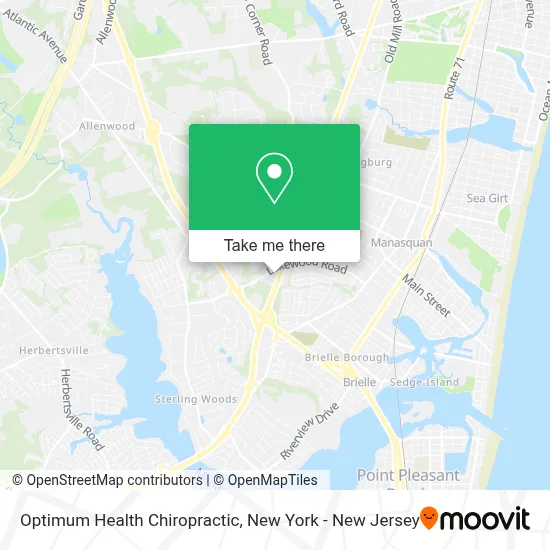 Optimum Health Chiropractic map